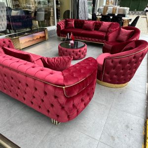 طقم كنب سلطان احمر